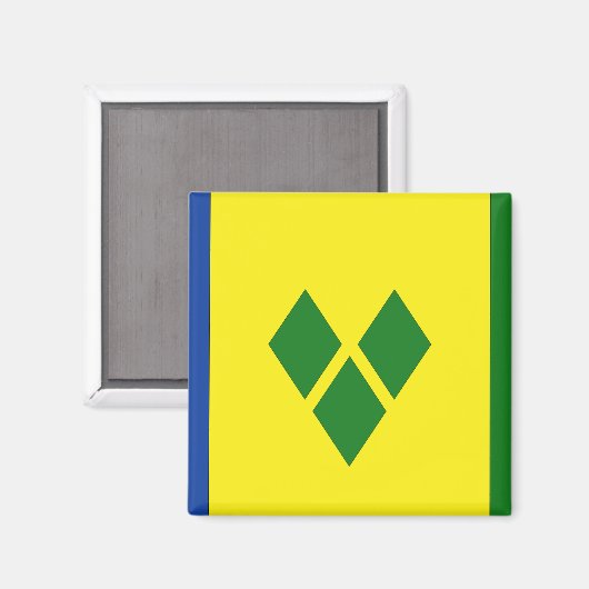 Saint Vincent Flag Magneet (Voorkant / Achterkant)
