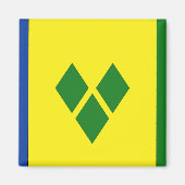 Saint Vincent Flag Magneet (Voorkant)