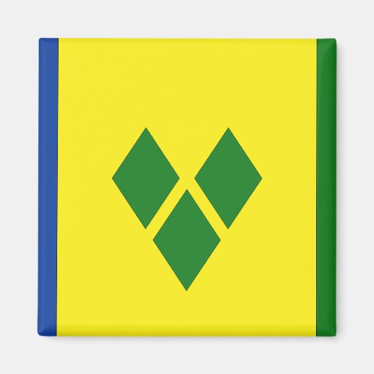 Saint Vincent Flag Magneet (Voorkant)