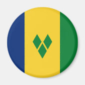 Saint Vincent Flag Magneet (Voorkant)