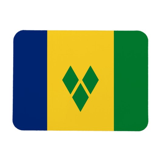 Saint Vincent Flag Magneet (Horizontaal)