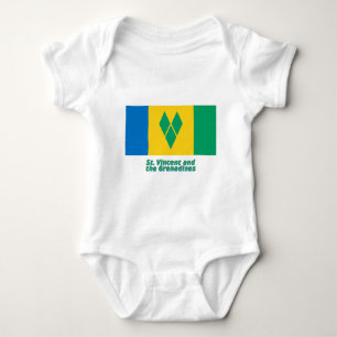 Saint Vincent Flag met naam Romper