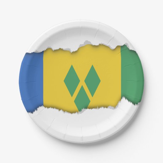 Saint Vincent Flag Papieren Bordje (Voorkant)