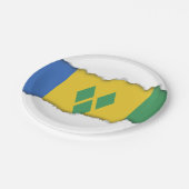 Saint Vincent Flag Papieren Bordje (Gekanteld)