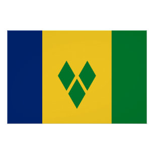 Saint Vincent Flag Perfect Poster