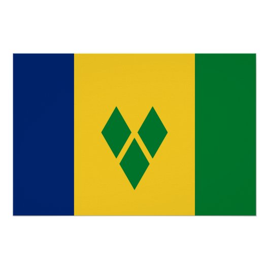 Saint Vincent Flag Perfect Poster (Voorkant)