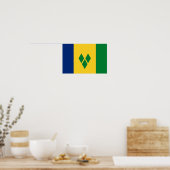 Saint Vincent Flag Poster (Keuken)