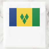 Saint Vincent Flag Rechthoekige Sticker (Tas)