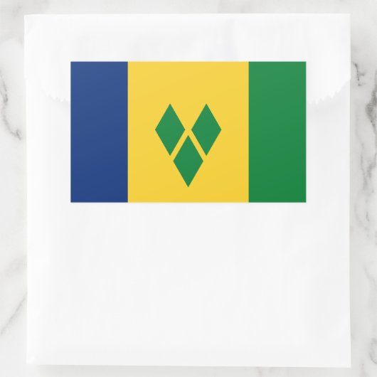 Saint Vincent Flag Rechthoekige Sticker (Tas)