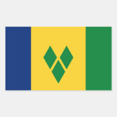 Saint Vincent Flag Rechthoekige Sticker (Voorkant)