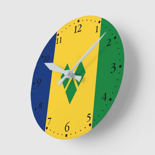 Saint Vincent Flag Ronde Klok (Hoek)