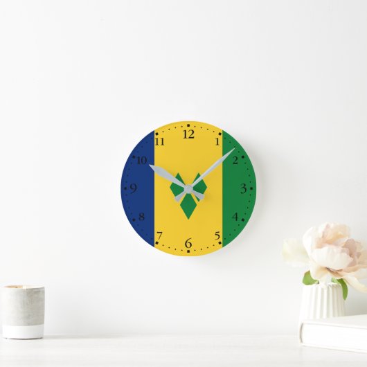 Saint Vincent Flag Ronde Klok (Huis)