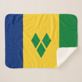 Saint Vincent Flag Sherpa Deken (Voorkant (horizontaal))