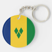 Saint Vincent Flag Sleutelhanger (Achterkant)