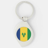 Saint Vincent Flag Sleutelhanger (Voorkant)