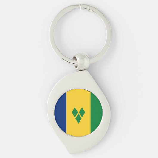 Saint Vincent Flag Sleutelhanger (Voorkant)