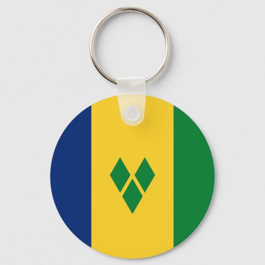 Saint Vincent Flag Sleutelhanger (Voorkant)