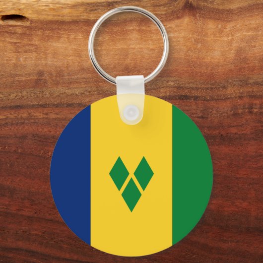 Saint Vincent Flag Sleutelhanger (Achterkant)