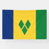 Saint Vincent Flag Spandoek (Horizontaal)