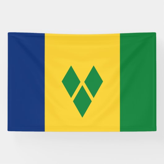 Saint Vincent Flag Spandoek (Horizontaal)