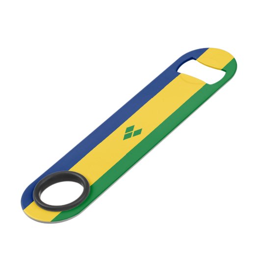 Saint Vincent Flag Speed Flessenopener (Voorkant Gekanteld)