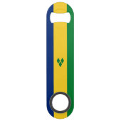 Saint Vincent Flag Speed Flessenopener (Achterkant)