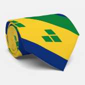 Saint Vincent Flag Stropdas (Opgerold)