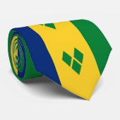 Saint Vincent Flag Stropdas (Opgerold)
