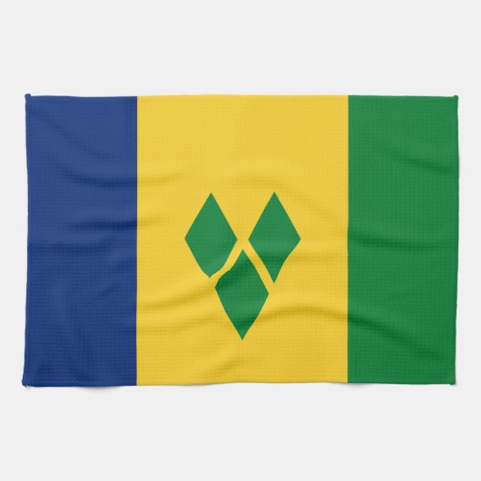 Saint Vincent Flag Theedoek (Horizontaal)
