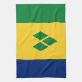 Saint Vincent Flag Theedoek (Verticaal)