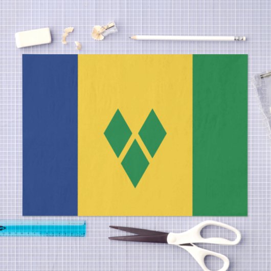 Saint Vincent Flag Tissuepapier (Craft)