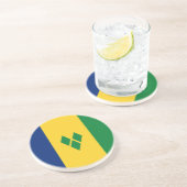 Saint Vincent Flag Zandsteen Onderzetter (Zijkant)