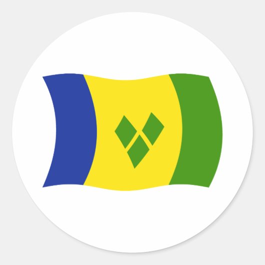Saint Vincent Grenadines Flag Sticker (Voorkant)