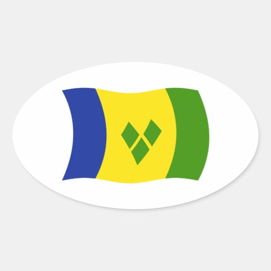 Saint Vincent Grenadines Vlag Sticker (Voorkant)