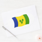 Saint Vincent Grenadines Vlag Sticker (Envelop)