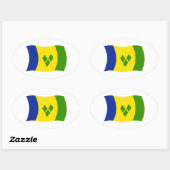 Saint Vincent Grenadines Vlag Sticker (Vel)