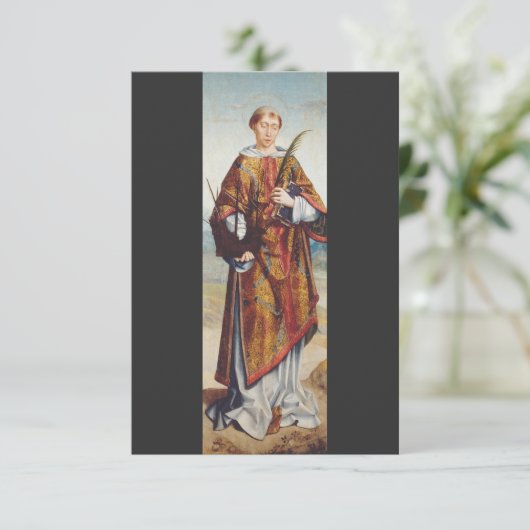 Saint Vincent of Saragossa Bedankkaart (Staand voorkant)