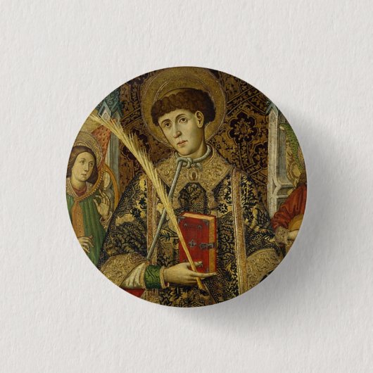 Saint Vincent Saragossa Deacon & Martyr Button (Voorkant)