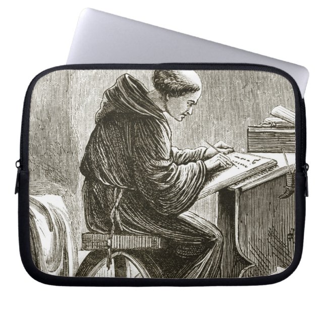 Saint Vincent schrijft in zijn cel bij Ferins, van Laptop Sleeve (Voorkant)