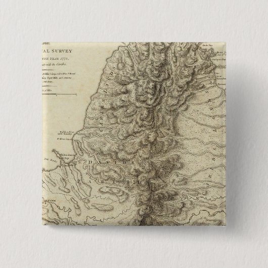 Saint Vincent Vierkante Button 5,1 Cm (Voorkant)