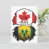 Saint Vincent Vincentive an Canadian Canada Tree R Kaart (Staand voorkant)