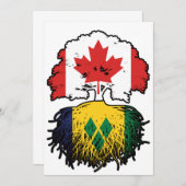 Saint Vincent Vincentive an Canadian Canada Tree R Kaart (Voorkant / Achterkant)