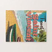 Saint Vincent vintage-poster. Legpuzzel (Horizontaal)