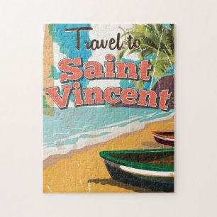 Saint Vincent vintage-poster. Legpuzzel