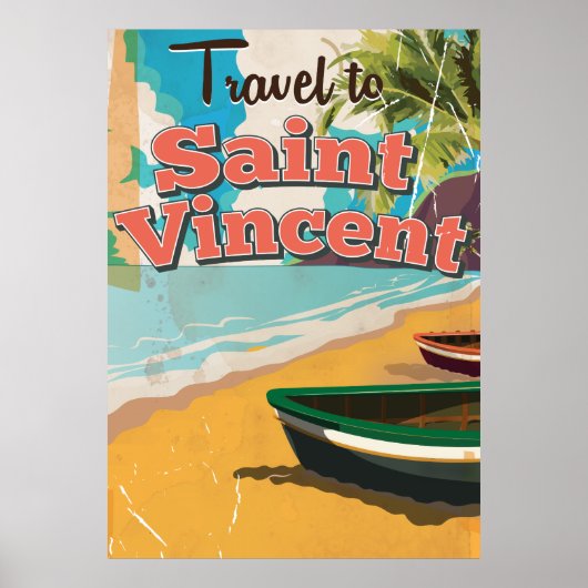 Saint Vincent vintage-poster. Poster (Voorkant)