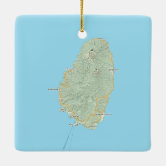 Saint Vincent West Indië Kerstmis Keramisch Ornament (Achterkant)