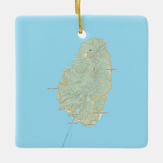 Saint Vincent West Indië Kerstmis Keramisch Ornament (Voorkant)