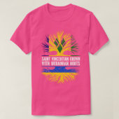 Saint Vincentian Gegroeid met Oekraïense Roots Vla T-shirt (Design voorkant)