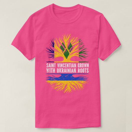 Saint Vincentian Gegroeid met Oekraïense Roots Vla T-shirt (Design voorkant)
