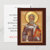 Saint Wilfred of York Prayer Card Briefkaart (Voorkant / Achterkant)